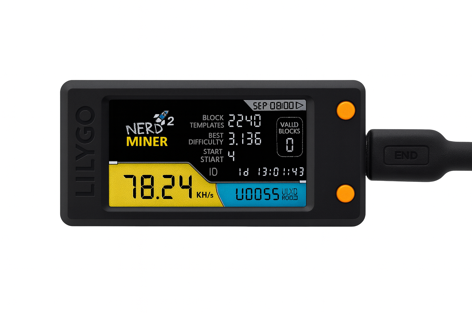 Nerd Miner Main Screen